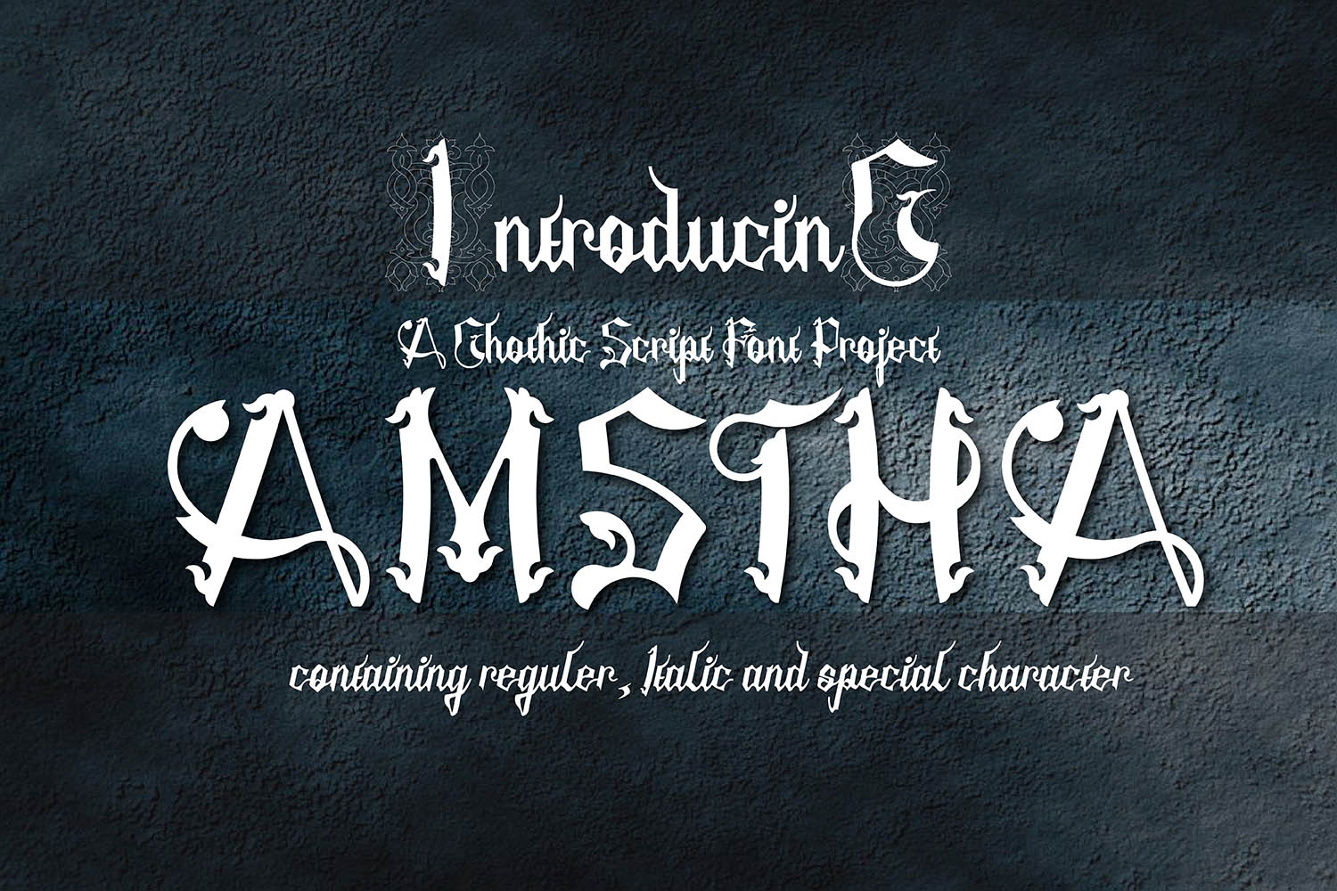 Amstha: A Gothic Blackletter Font That Anchors Your Campaign Voice