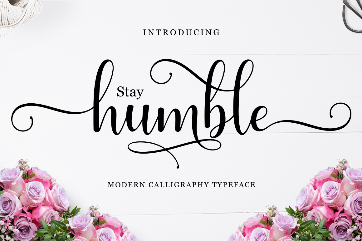 Humble Font: A Whimsical Script + Sans Serif Duo for Romantic Branding