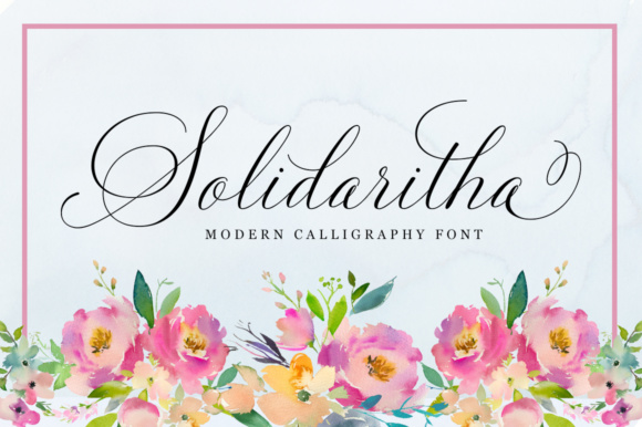 Solidaritha: A Stylish Calligraphy Font